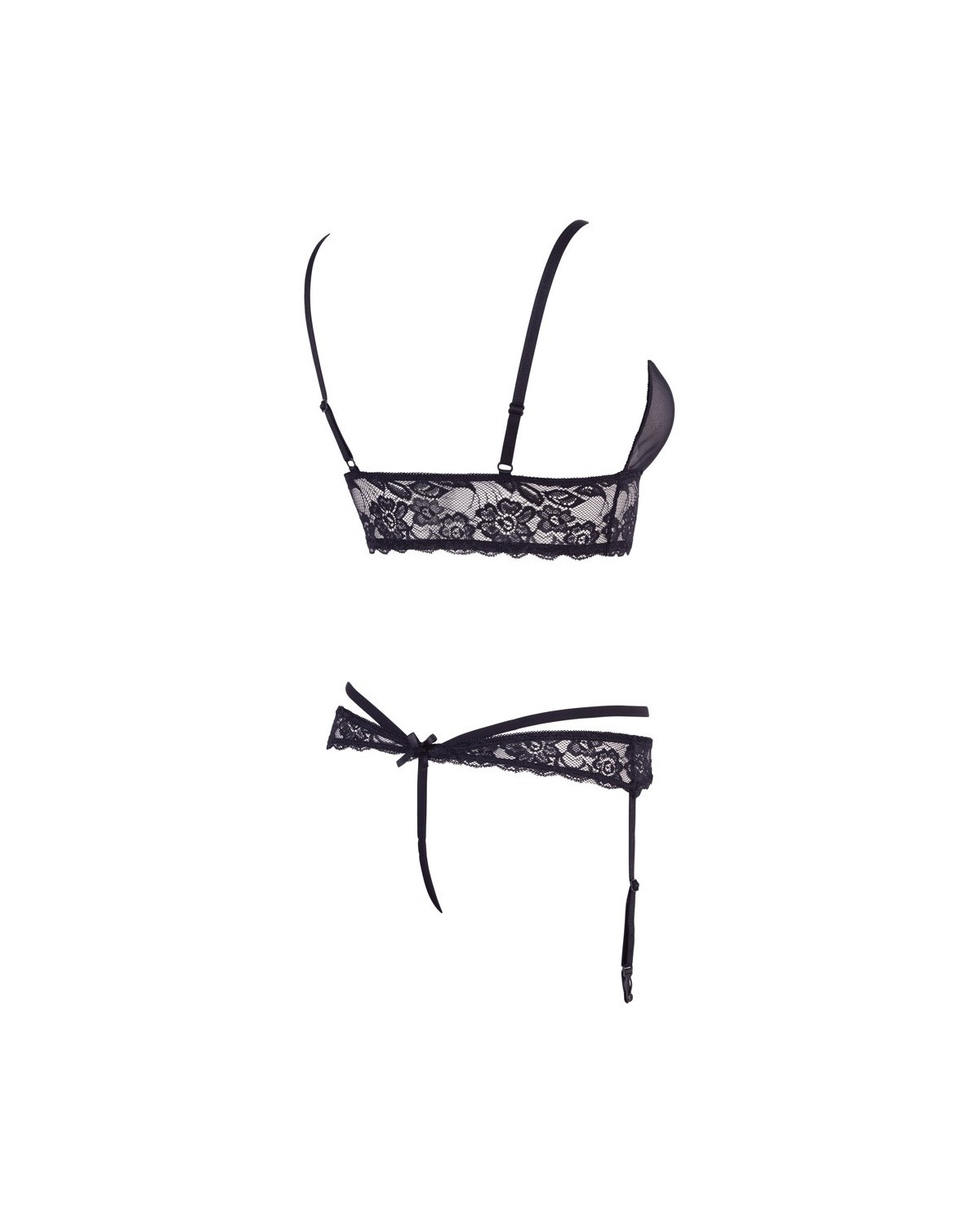 Ensemble Bralette String Ouvert Avec Jarretelles Cottelli Lingerie