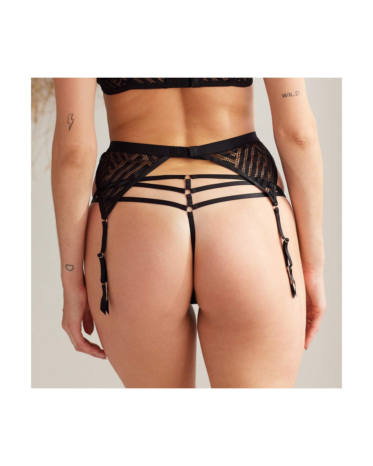 Porte Jarretelles En Dentelle Graphique Fizzy Valege Lingerie