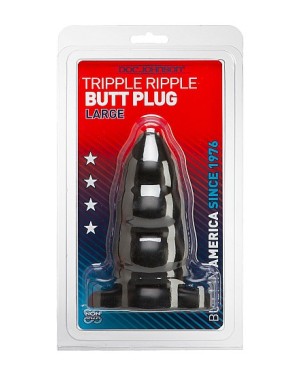 Triple_Ripple_Butt_Plug_Large_Noir