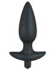 Silicone Vibrating Butt Plug Black Velvets Large