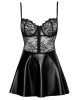 Robe_Patineuse_Dentelle_Wetlook_Noir_Handmade