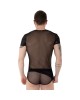 T_Shirt_Homme_Noir_Tulle_Transparent_Eros_Veneziani