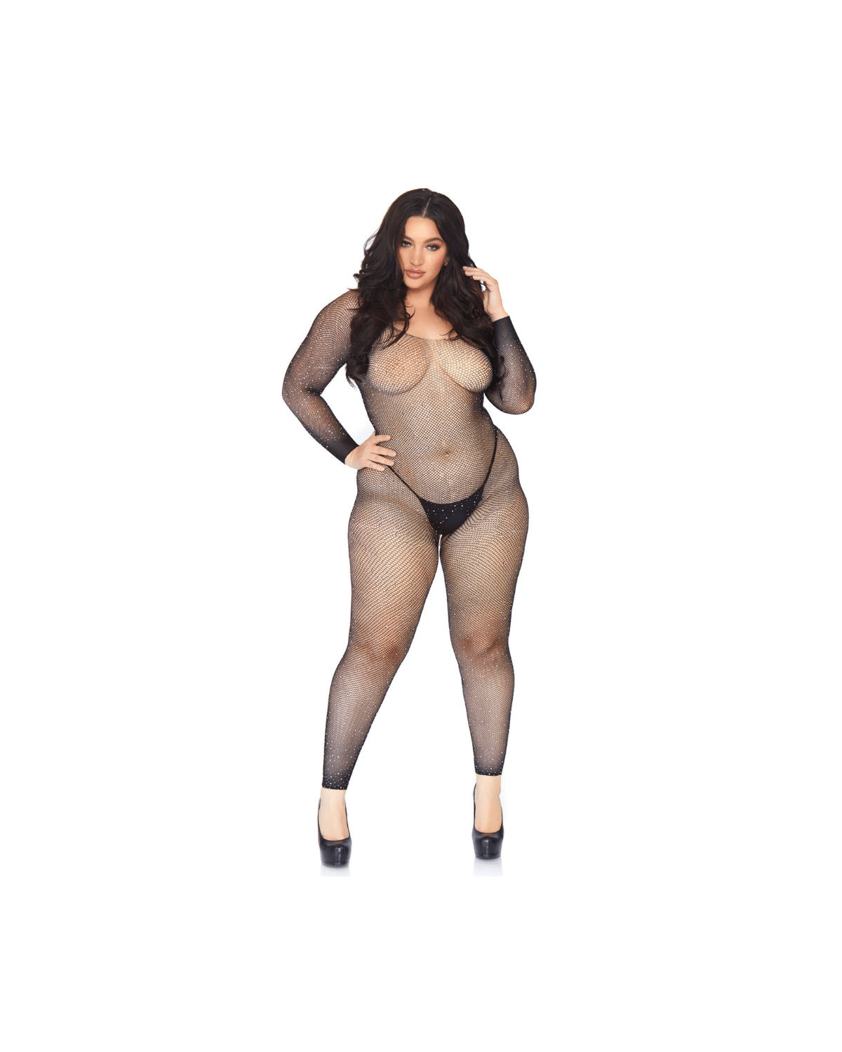 Bodystocking_Ouvert_Resille_Strass_Courbes_Genereuses_Leg_Avenue