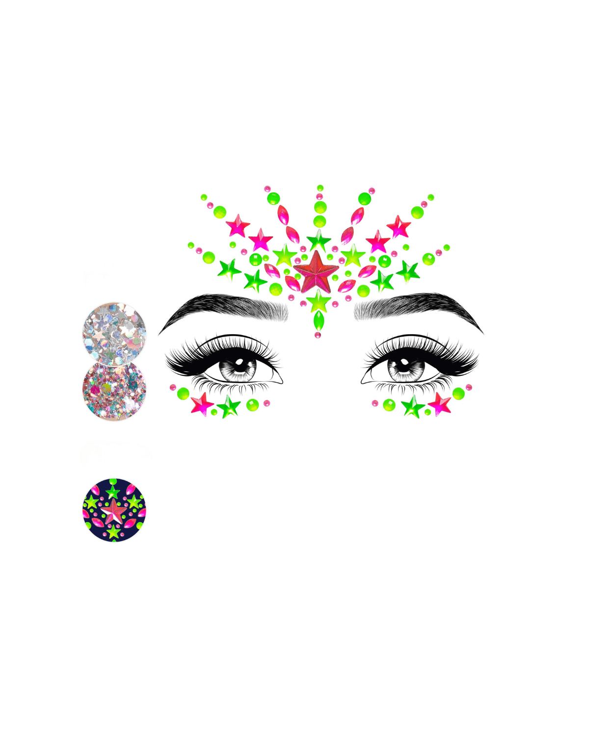 Bijou_Visage_Strass_Phosphorescents_Vibe_Neon_Paillettes_Leg_Avenue