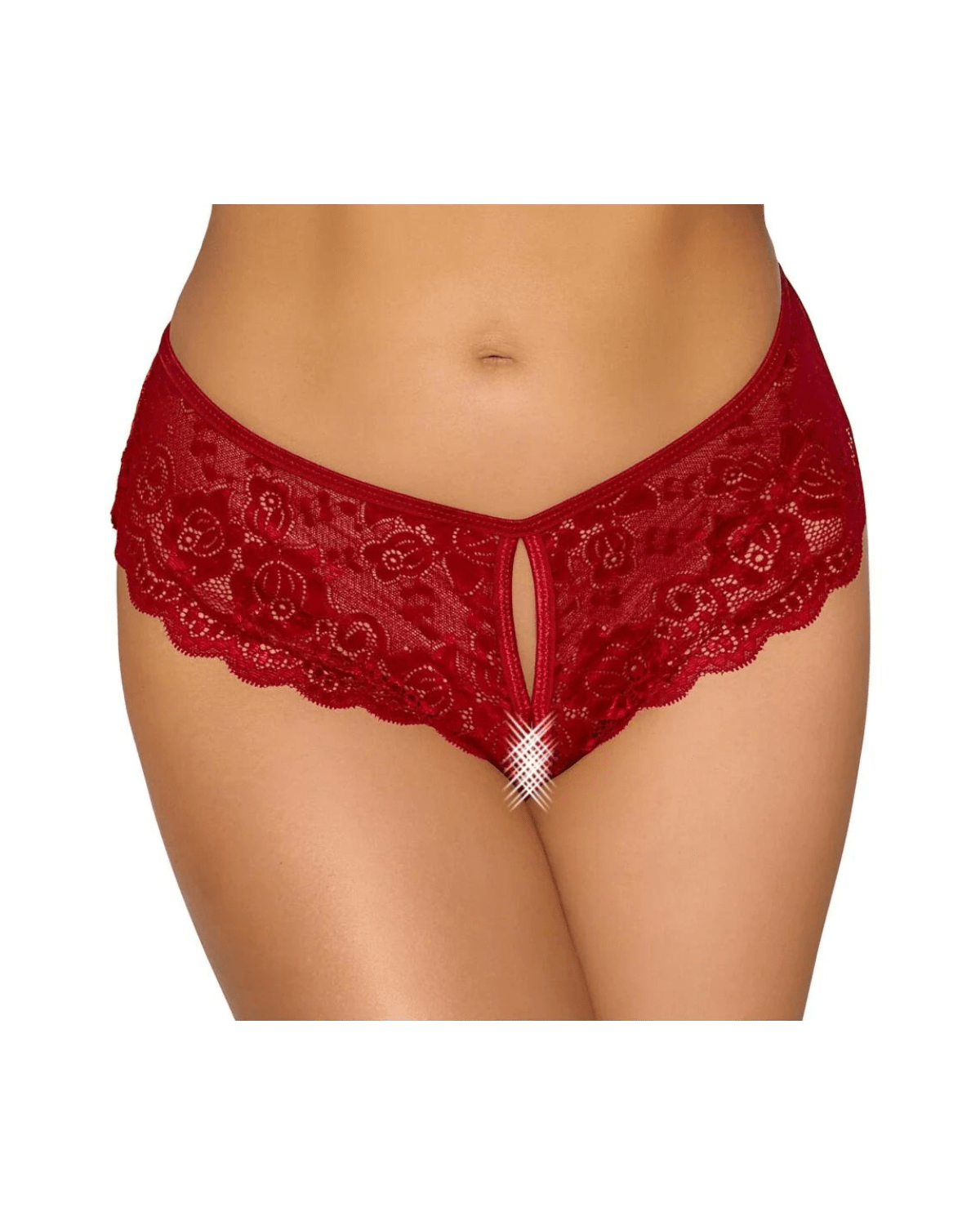 Culotte_Fendue_Dentelle_Rouge_Cottelli_Lingerie