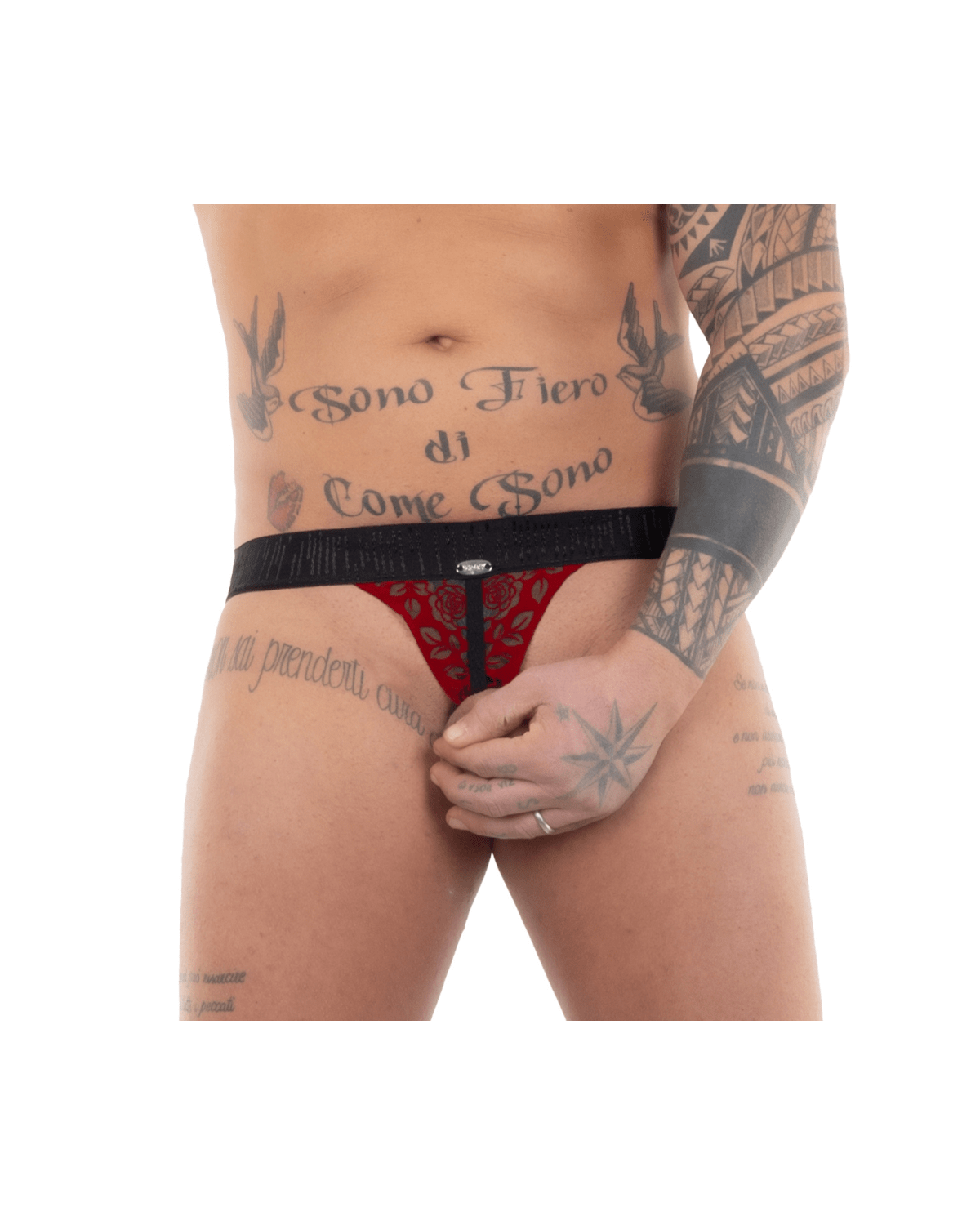 Jockstrap_Tulle_Dentelle_Floquee_Anneau_Integre_Eros_Veneziani