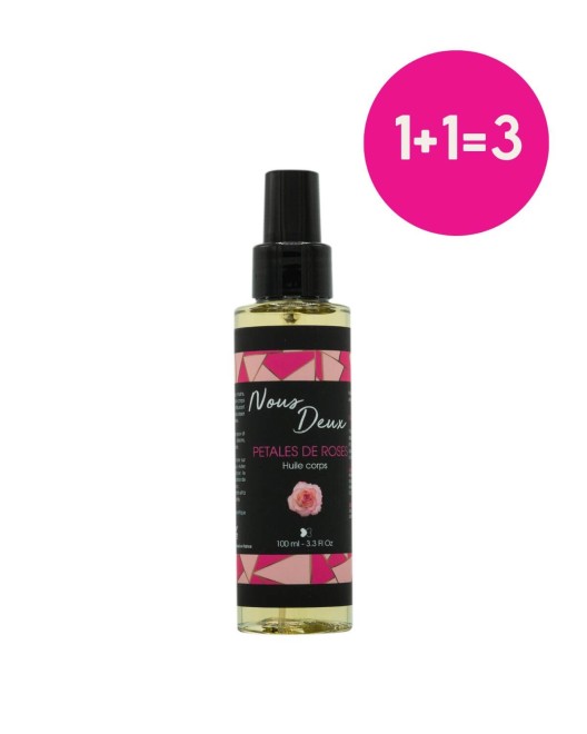 Huile de Massage Parfumée Pétales de Roses 100 ml - Nous Deux