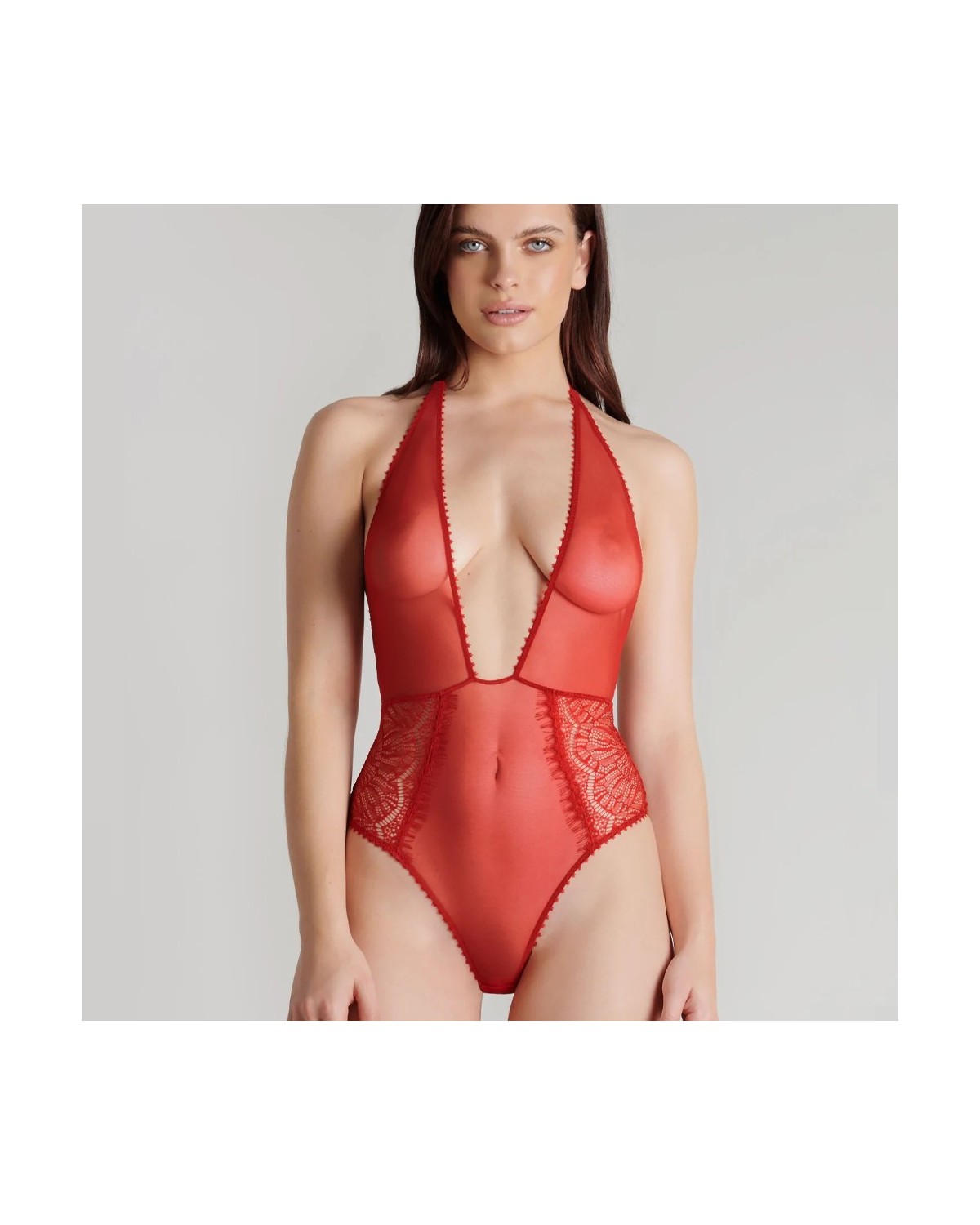 Body String Ouvrable Rouge Accroche C½ur - Maison Close