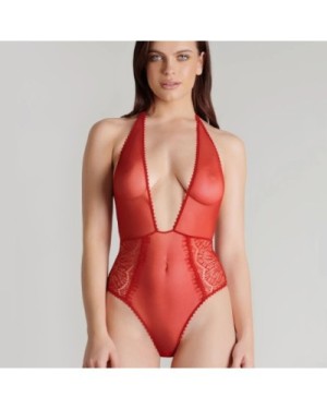 Body String Ouvrable Rouge Accroche C½ur - Maison Close