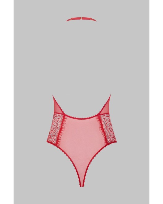 Body String Ouvrable Rouge Accroche C½ur - Maison Close