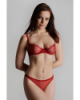 String Brésilien avec Harnais Rouge Accroche C½ur - Maison Close