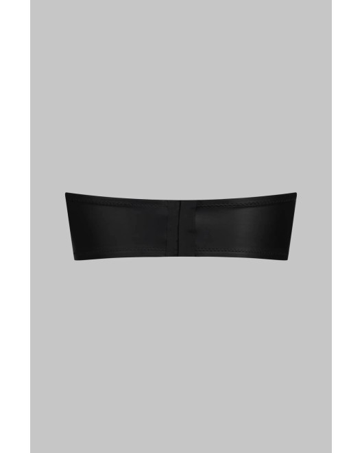 Soutien-Gorge Bustier en Simili Cuir Chambre Noire - Maison Close