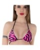 Haut de Bikini Triangle Zébré Rose Fuchsia - Eros Veneziani