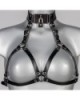 Soutien-Gorge Harnais Ouvert en Cuir Lock - VoyeurX