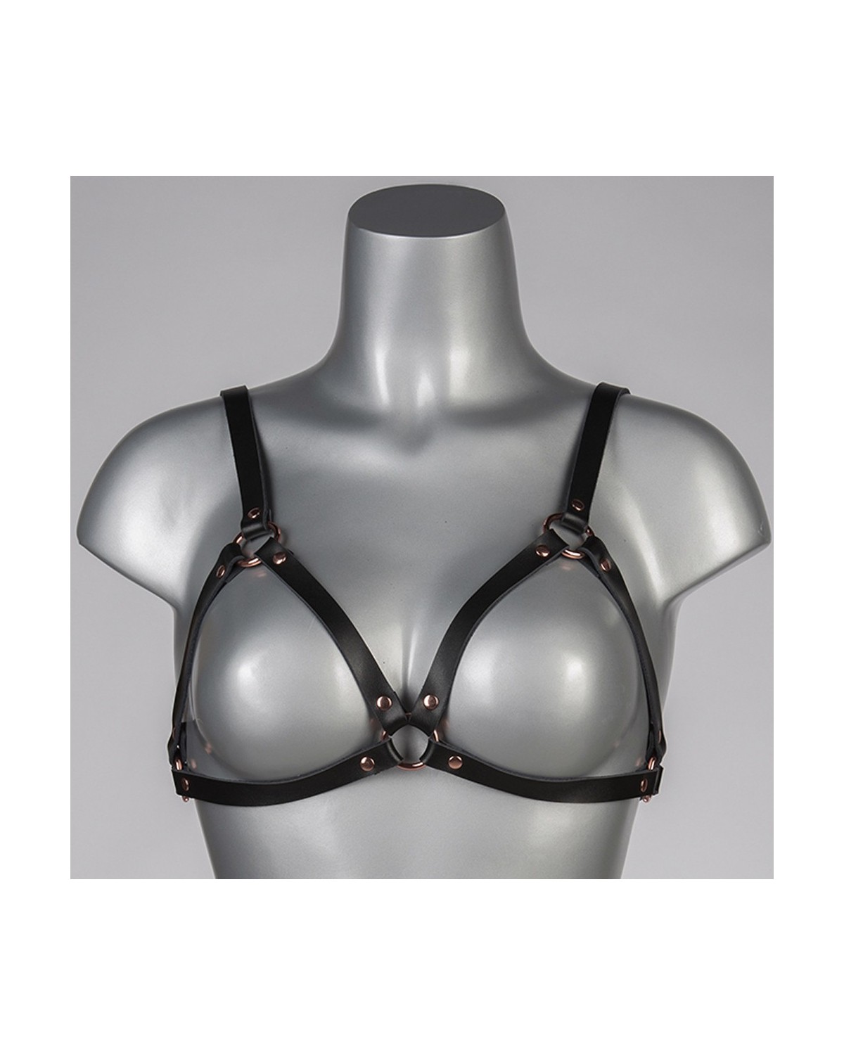 Soutien-Gorge Harnais Ouvert en Cuir Insolence - VoyeurX