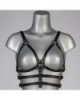 Soutien-Gorge Harnais Seins Nus en Cuir Subjection - VoyeurX