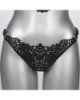 String Ouvert en Cuir Noir Lucy - VoyeurX