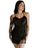 robe-courte-dos-nu-franges-outx-noir