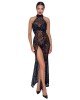 robe-longue-fendue-transparente-noir-handmade