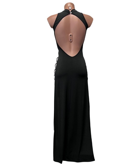 robe-longue-fendue-strass-outx-noir