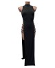 robe-longue-fendue-strass-outx-noir