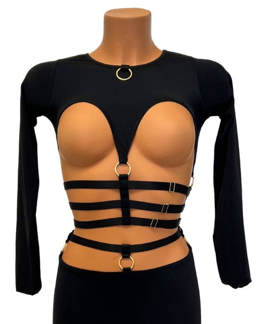 top-seins-nus-lycra-dessous-interdits-noir